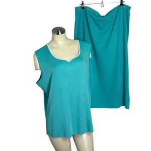 Ming Wang 2 PC Knit Skirt Set Size 2X